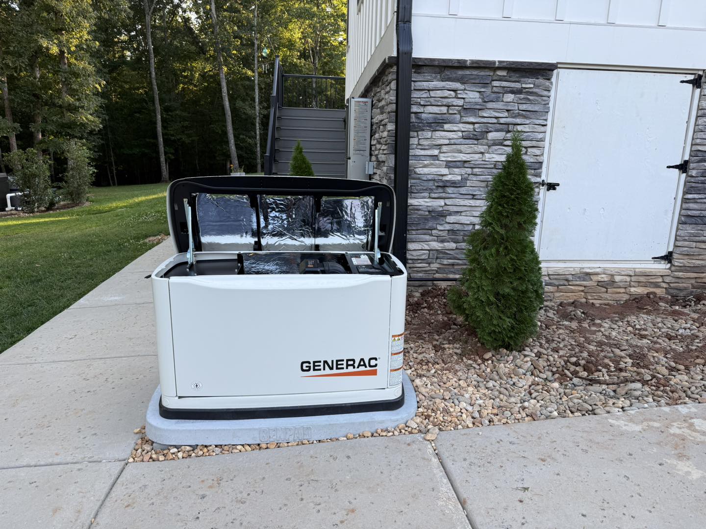 Jonathan Brown electric generator installation